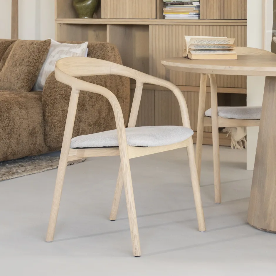Eleonora Eetkamerstoel Rayven Essen en stof* Eetkamerstoelen Met Armleuning