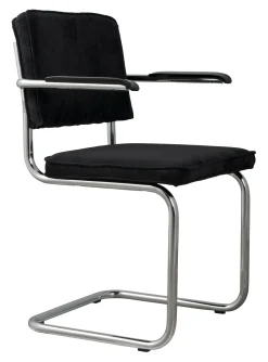 Zuiver Eetkamerstoel Ridge Met armleuning, Ribstof* Eetkamerstoelen Met Armleuning