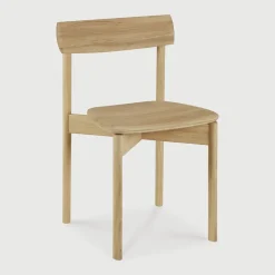 Ethnicraft Eetkamerstoel Risu Gevernist Eikenhout, kleur* Eetkamerstoelen Zonder Armleuning