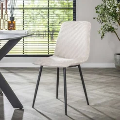 LifestyleFurn Eetkamerstoel Salim Rib* Eetkamerstoelen Zonder Armleuning