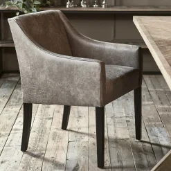 Rivièra Maison Eetkamerstoel Savile Row Pellini* Eetkamerstoelen Met Leer Of Kunstleer|Eetkamerstoelen Met Armleuning