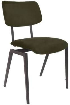 LABEL51 Eetkamerstoel Schoolstoel Velvet* Eetkamerstoelen Velvet / Fluweel|Eetkamerstoelen Zonder Armleuning
