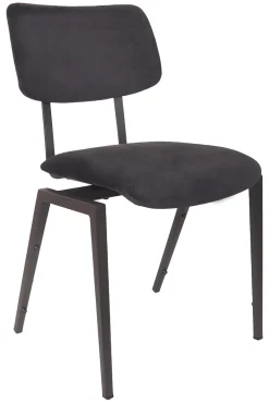 LABEL51 Eetkamerstoel Schoolstoel Velvet* Eetkamerstoelen Velvet / Fluweel|Eetkamerstoelen Zonder Armleuning