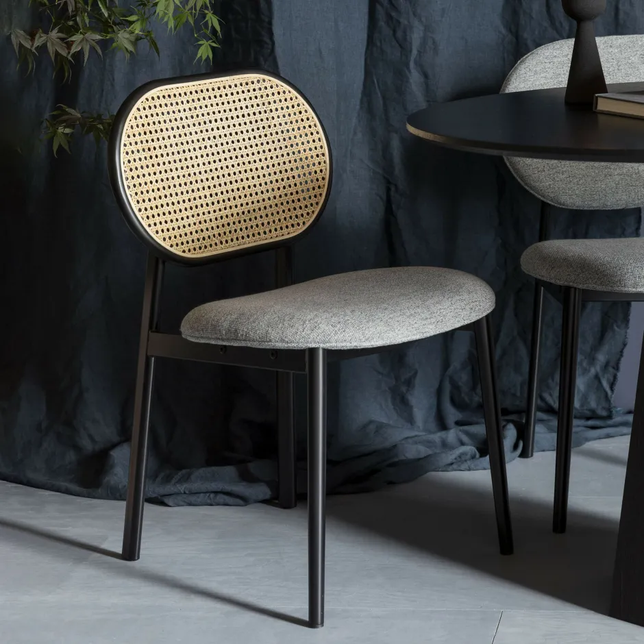 Zuiver Eetkamerstoel Spike Rotan* Eetkamerstoelen Zonder Armleuning