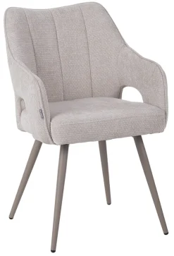 LABEL51 Eetkamerstoel Stan Elite stof* Beige Eetkamerstoelen|Eetkamerstoelen Met Armleuning