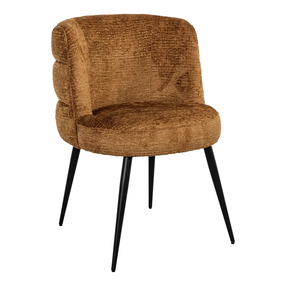 Richmond Interiors Eetkamerstoel Stella Chenille, kleur* Chenille Eetkamerstoelen|Eetkamerstoelen Zonder Armleuning