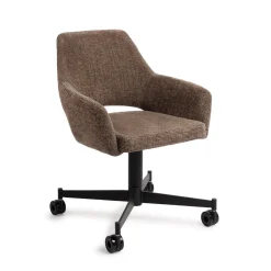 Jesper Home Eetkamerstoel Yanai Caster Black* Beige Eetkamerstoelen|Eetkamerstoelen Met Armleuning