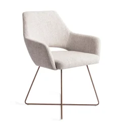 Jesper Home Eetkamerstoel Yanai Cross Rose Gold* Beige Eetkamerstoelen|Eetkamerstoelen Met Armleuning