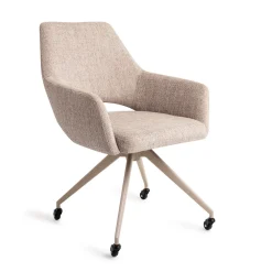 Jesper Home Eetkamerstoel Yanai Glide Beige* Beige Eetkamerstoelen|Eetkamerstoelen Met Armleuning
