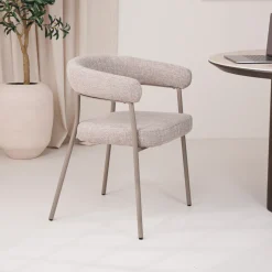 By-Boo Eetkamerstoel Yovi* Beige Eetkamerstoelen|Eetkamerstoelen Met Armleuning