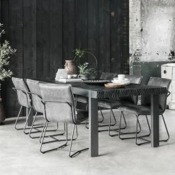 DTP Home Eettafel Beam Teakhout, kleur* Rechte Eettafel