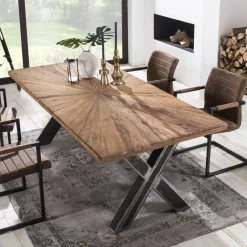 Artistiq Living Eettafel Bruna Teakhout* Rechte Eettafel