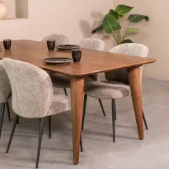 LABEL51 Eettafel Fly Nature Smooth Mangohout* Rechte Eettafel