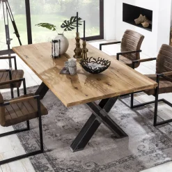 Artistiq Living Eettafel Jermiah Eikenhout* Rechte Eettafel