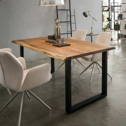 Artistiq Living Eettafel Karri Met U-poot, Acaciahout* Rechte Eettafel