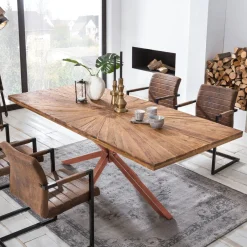 Artistiq Living Eettafel Latonja Teakhout, kleur* Rechte Eettafel