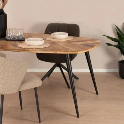 Sohome Eettafel Naomi Deens ovaal, Mangohout, kleur* Ovale Eettafel
