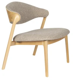Dutchbone Fauteuil Babington Stof en beukenhout* Fauteuil Stof / Textiel