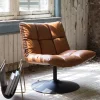 Dutchbone Fauteuil Bar PU, kleur Vintage Bruin* Fauteuil Leer / Kunstleer