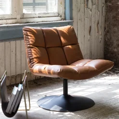 Dutchbone Fauteuil Bar PU, kleur Vintage Bruin* Fauteuil Leer / Kunstleer