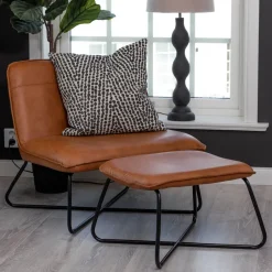 Nohr Fauteuil Bryony Met voetenbank, Lederlook, kleur* Fauteuil Leer / Kunstleer