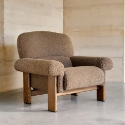 Kave Home Fauteuil Cabana Bouclé, kleur* Fauteuil Stof / Textiel|Fauteuil Bouclé / Teddy