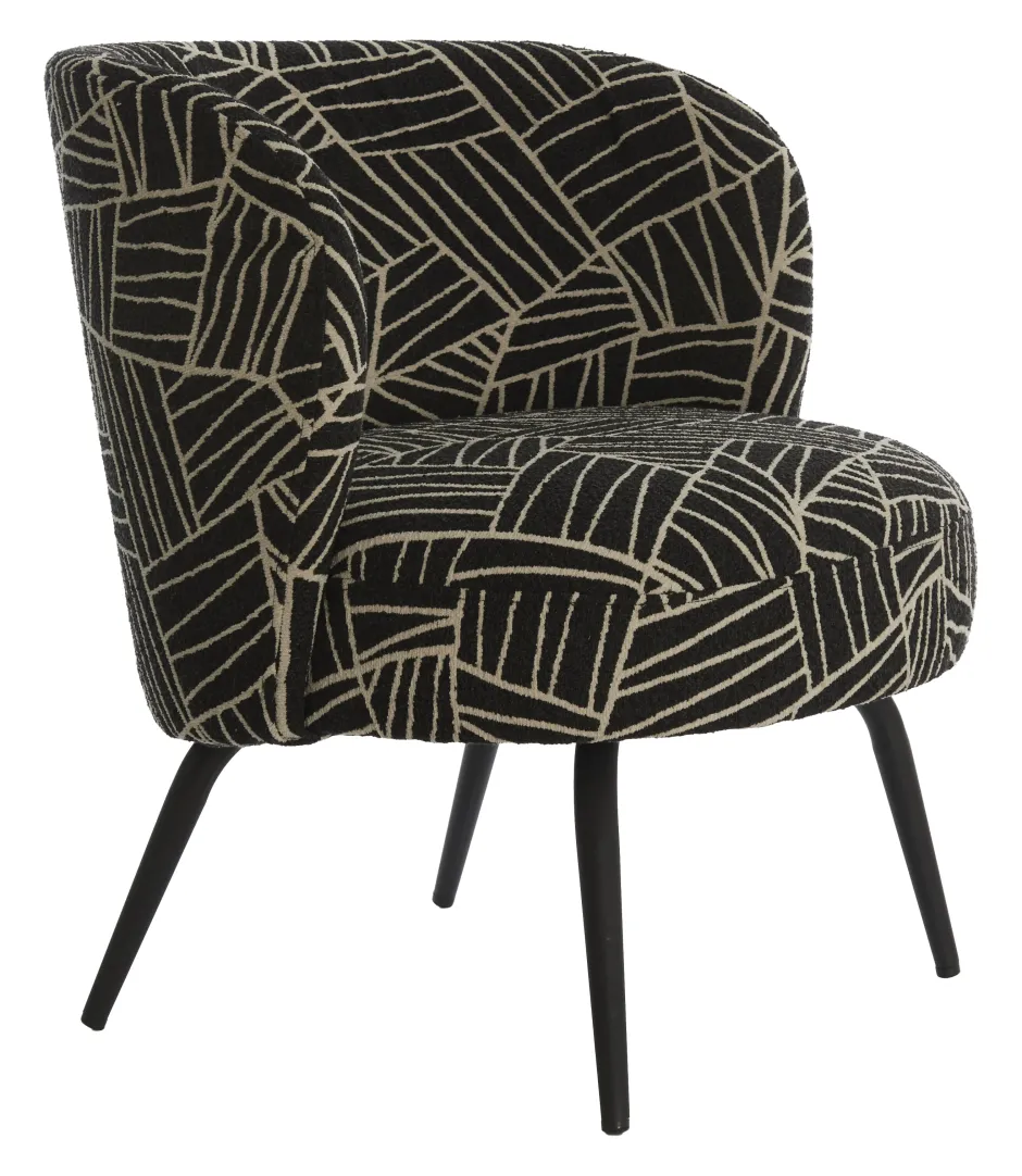 Light & Living Fauteuil Dieyda Bouclé* Fauteuil Stof / Textiel|Fauteuil Bouclé / Teddy