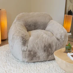 By-Boo Fauteuil Hug Fluffy* Fauteuil Stof / Textiel|Fauteuil Bouclé / Teddy