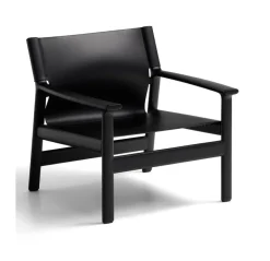 Kave Home Fauteuil Jan Leder en essenhout* Fauteuil Leer / Kunstleer