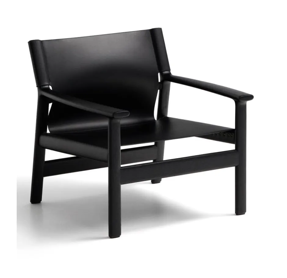 Kave Home Fauteuil Jan Leder en essenhout* Fauteuil Leer / Kunstleer