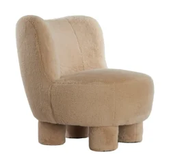 Light & Living Fauteuil Kamovu Teddy, kleur* Fauteuil Stof / Textiel|Fauteuil Bouclé / Teddy