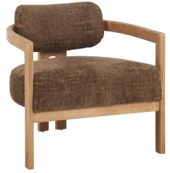 MUST Living Fauteuil Kelly Chenille, kleur Naturel* Fauteuil Stof / Textiel