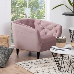 Bendt Fauteuil Loes Velvet* Fauteuil Stof / Textiel|Fauteuil Velvet / Fluweel