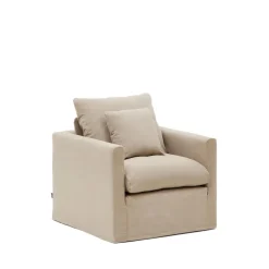 Kave Home Fauteuil Nora* Fauteuil Stof / Textiel