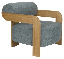 Zuiver Fauteuil Oolong Bouclé en eikenhout* Fauteuil Stof / Textiel|Fauteuil Bouclé / Teddy
