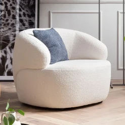 Artistiq Living Fauteuil Rayfield Bouclé* Fauteuil Stof / Textiel|Fauteuil Bouclé / Teddy