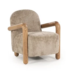 By-Boo Fauteuil Retrova Bouclé en hout* Fauteuil Stof / Textiel|Fauteuil Bouclé / Teddy