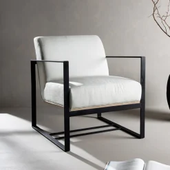Nohr Fauteuil Roxana Linnen, kleur Off-white* Fauteuil Stof / Textiel