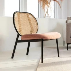 Zuiver Fauteuil Spike Rotan en stof* Fauteuil Stof / Textiel