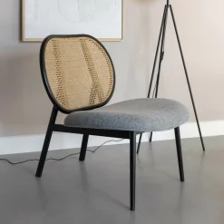 Zuiver Fauteuil Spike Rotan en stof* Fauteuil Stof / Textiel