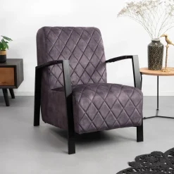 Tower Living Fauteuil Villa Velvet* Fauteuil Stof / Textiel|Fauteuil Velvet / Fluweel