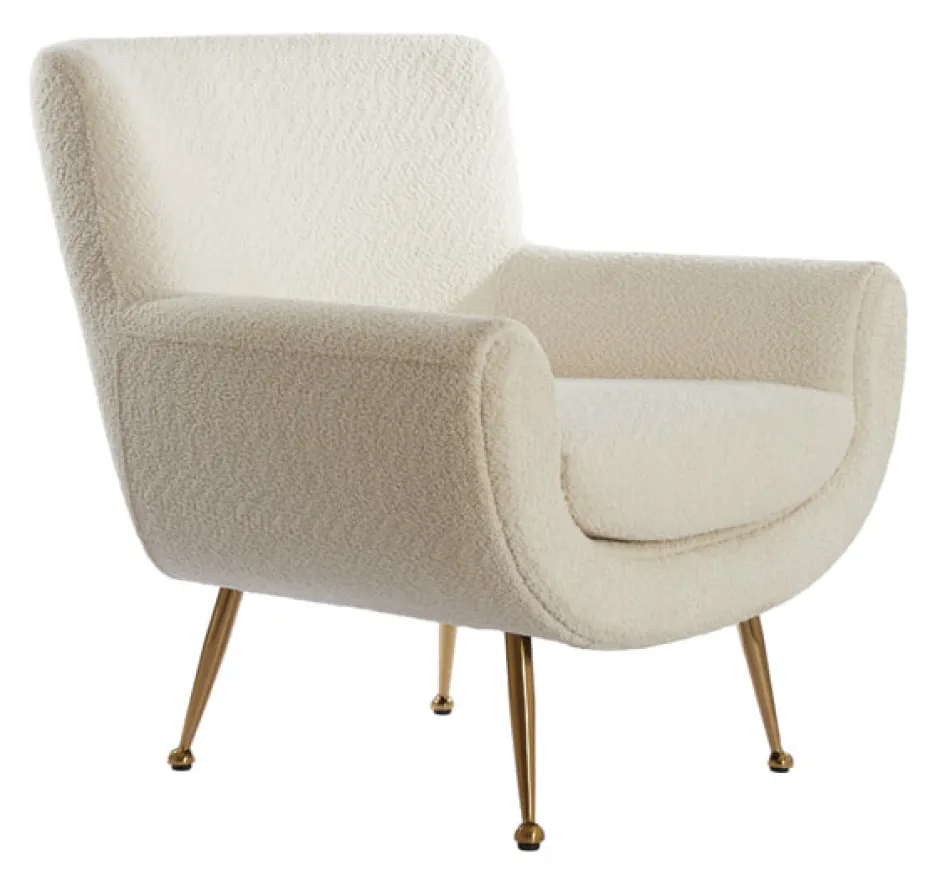 Light & Living Fauteuil Vinstra Bouclé* Fauteuil Stof / Textiel|Fauteuil Bouclé / Teddy
