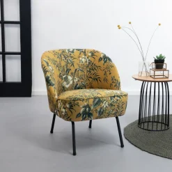 WOOOD Fauteuil Vogue Poppy Velvet* Fauteuil Stof / Textiel|Fauteuil Velvet / Fluweel