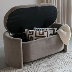 ZILT Halbank Ruthy Met opbergruimte, kleur Taupe* Halbanken