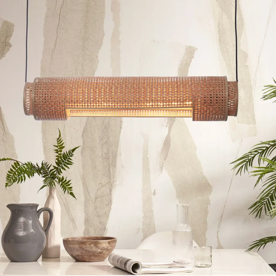 GOOD&MOJO Hanglamp Bhutan Bamboe, 85cm* Hanglampen