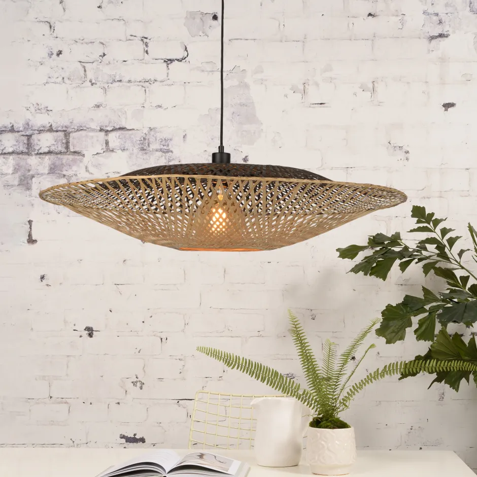 GOOD&MOJO Hanglamp Kalimantan Bamboe, kleur /Zwart* Hanglampen