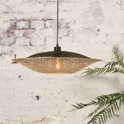 GOOD&MOJO Hanglamp Kalimantan Bamboe, kleur /Zwart* Hanglampen