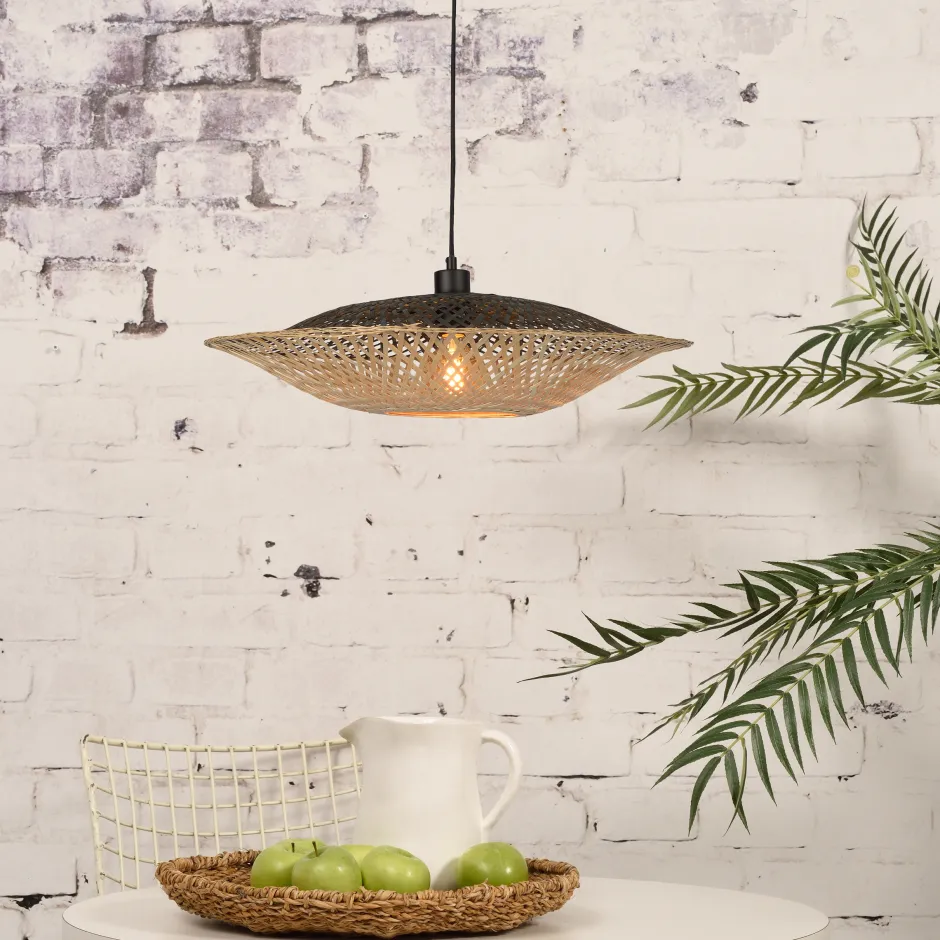 GOOD&MOJO Hanglamp Kalimantan Bamboe, kleur /Zwart* Hanglampen