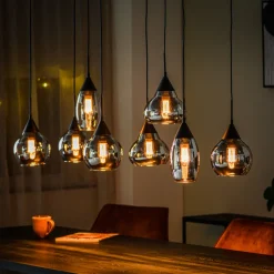 BASE Hanglamp Nino 8-lamps, kleur* Hanglampen