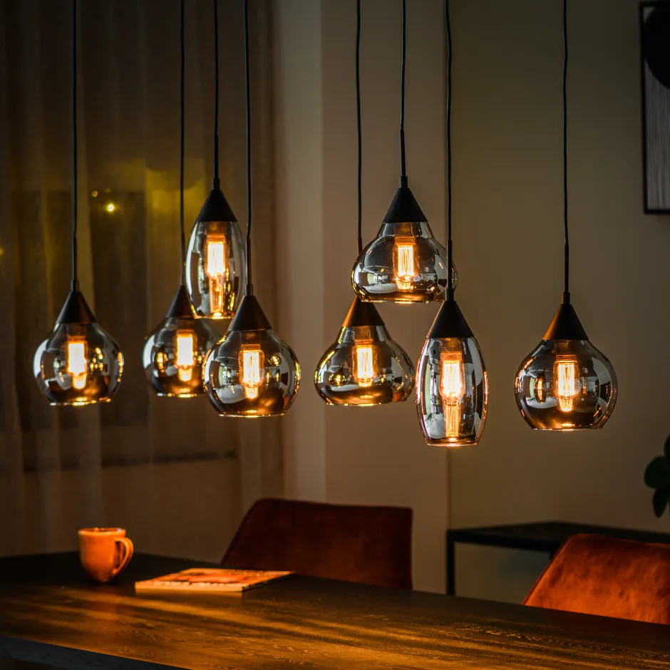 BASE Hanglamp Nino 8-lamps, kleur* Hanglampen